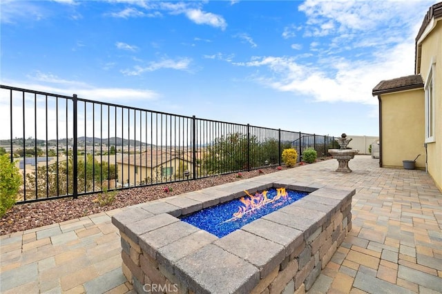 view of pool featuring a patio and a fenced backyard