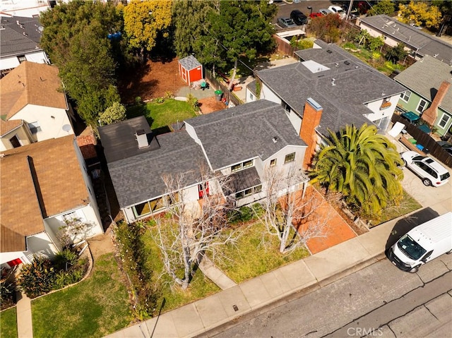 drone / aerial view with a residential view