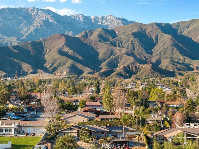 mountain view with a residential view