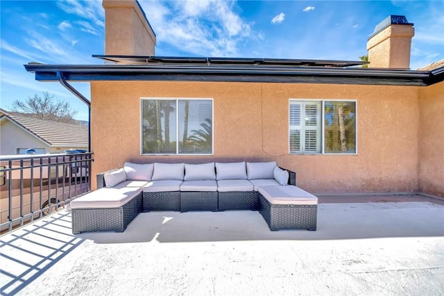 view of patio featuring an outdoor living space