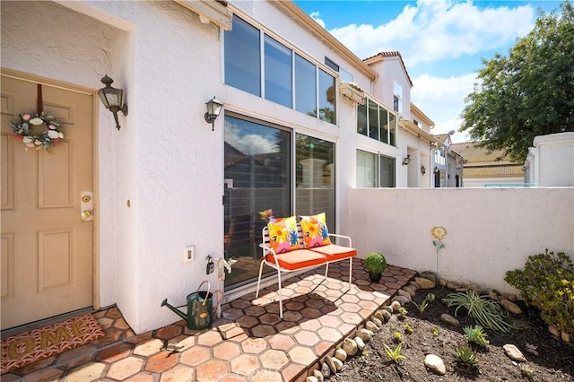 view of patio with fence