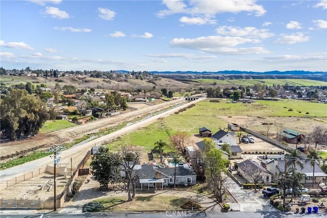 aerial view with a rural view