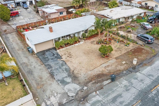 aerial view with a residential view