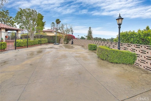 view of patio with fence