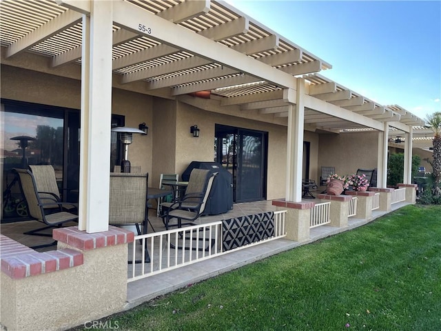 view of patio / terrace with a pergola