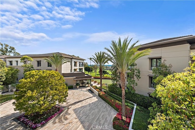 view of front of home featuring stucco siding