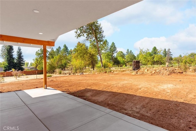 view of yard featuring a patio