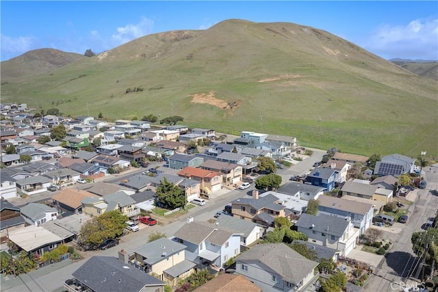 bird's eye view with a mountain view and a residential view