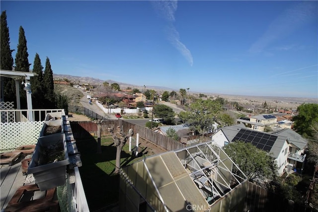 bird's eye view featuring a mountain view