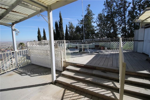 view of wooden terrace