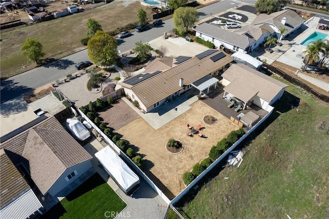 bird's eye view featuring a residential view