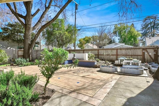 view of patio / terrace featuring a fenced backyard