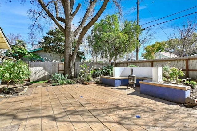 view of patio / terrace with a fenced backyard