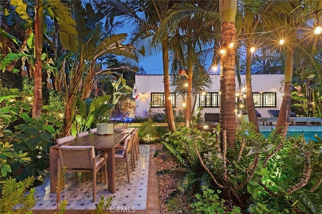 view of patio with outdoor dining area