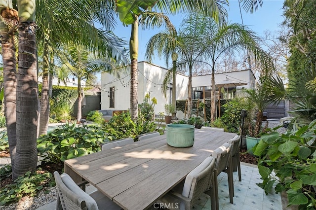 view of patio / terrace featuring outdoor dining area