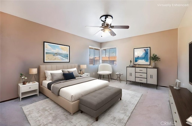 bedroom featuring a ceiling fan