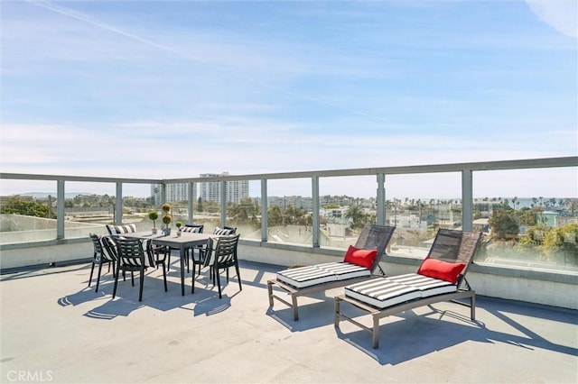 balcony featuring a view of city