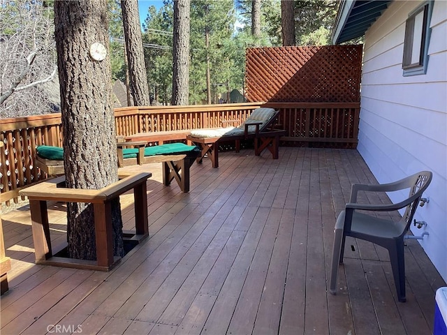 view of wooden terrace