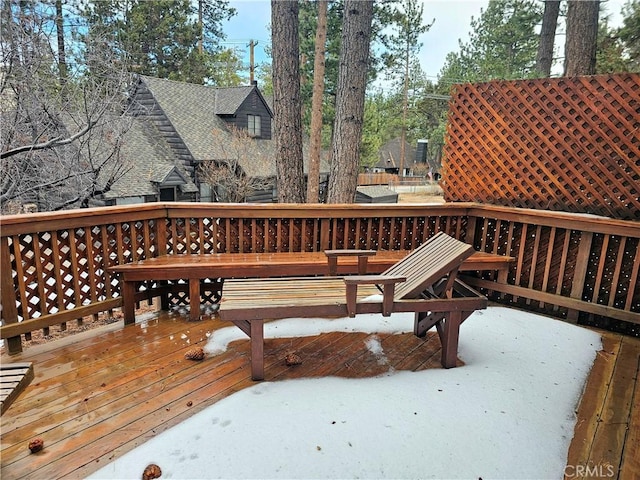 view of wooden terrace