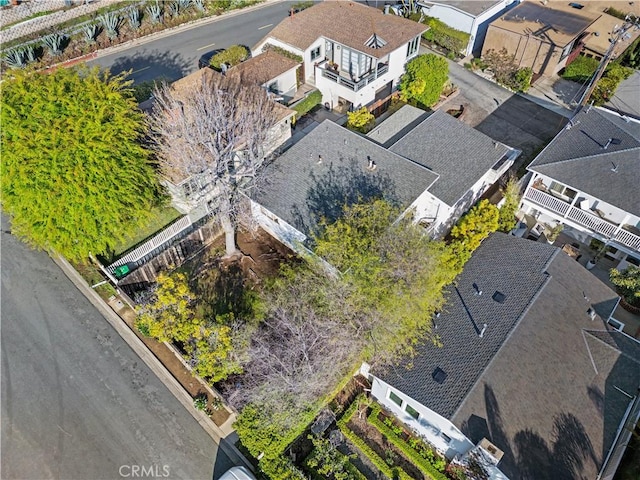 bird's eye view with a residential view