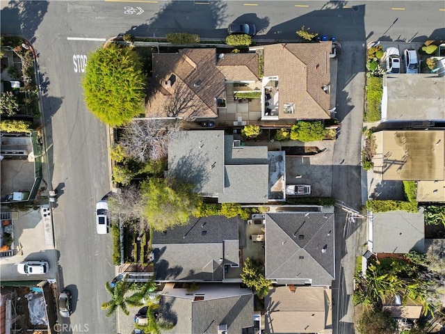 aerial view with a residential view