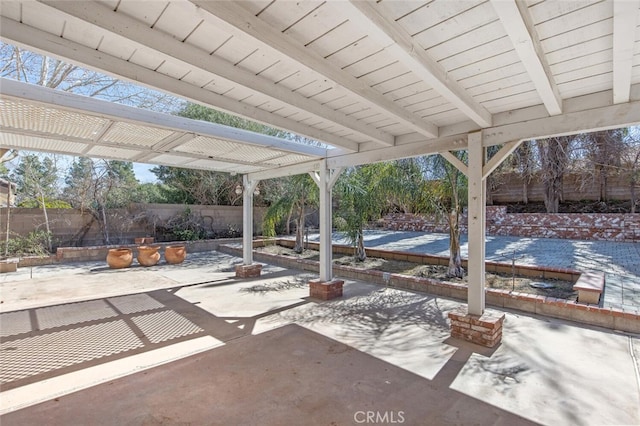 view of patio with a fenced backyard