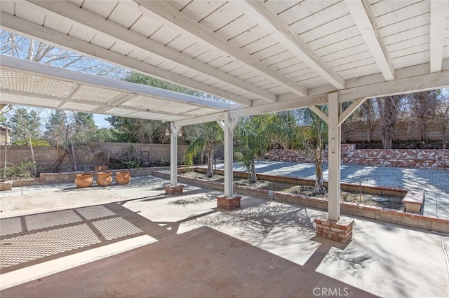 view of patio / terrace featuring a fenced backyard