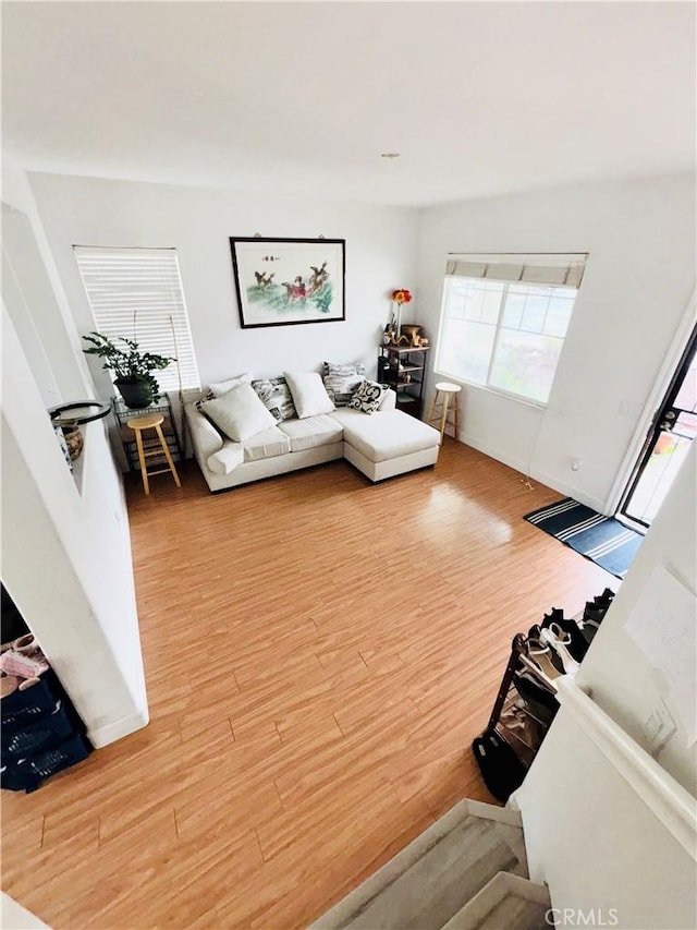 living room featuring wood finished floors