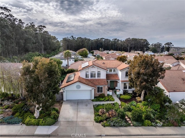 bird's eye view with a residential view