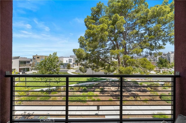 balcony with a residential view