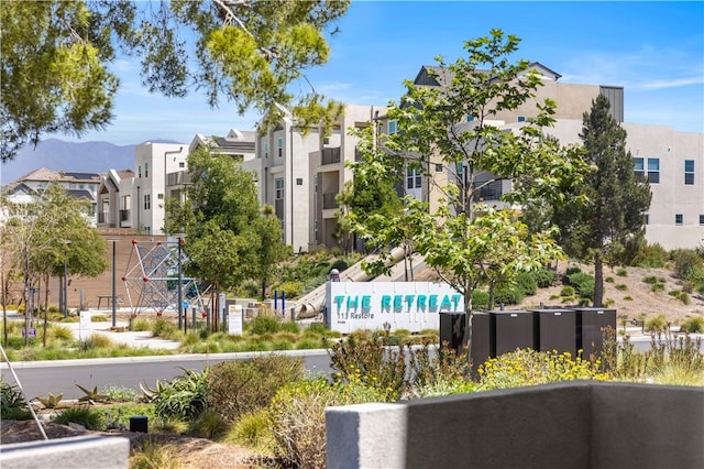 exterior space with a residential view