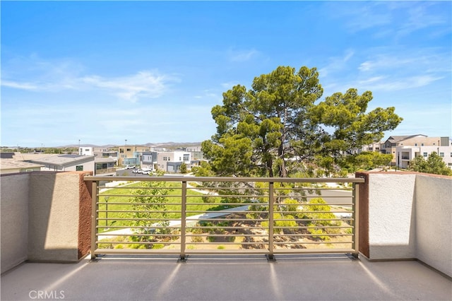 balcony with a residential view