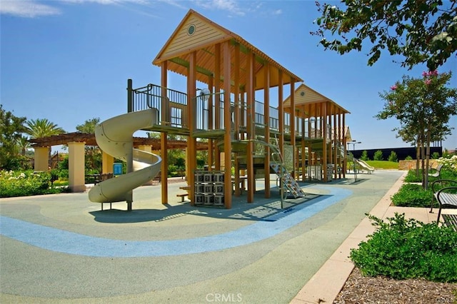 view of community jungle gym