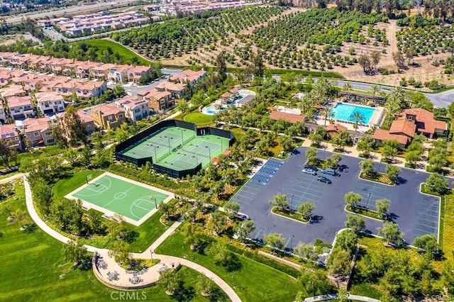 aerial view featuring a residential view