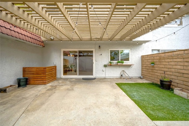 view of patio / terrace with fence