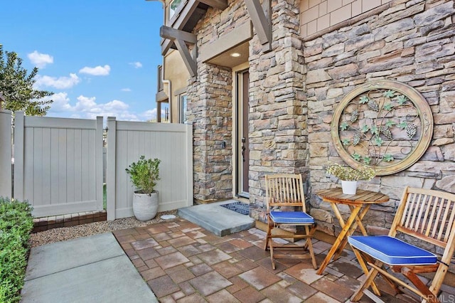 view of patio / terrace with fence