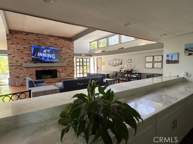 3601 W Hidden Ln Unit 309, Rolling Hills Estates, CA 90274 - living area with a fireplace