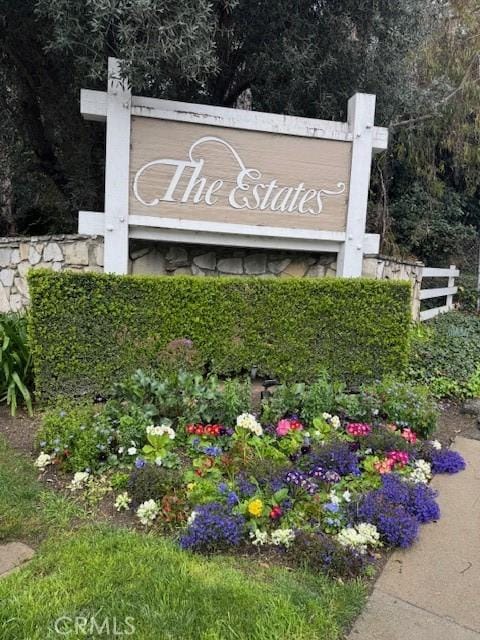 view of community sign