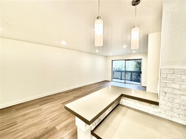 3601 W Hidden Ln Unit 309, Rolling Hills Estates, CA 90274 - spare room featuring wood finished floors, recessed lighting, and baseboards