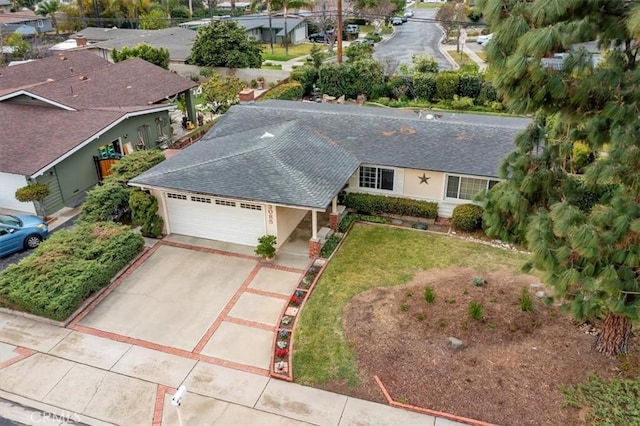 birds eye view of property featuring a residential view