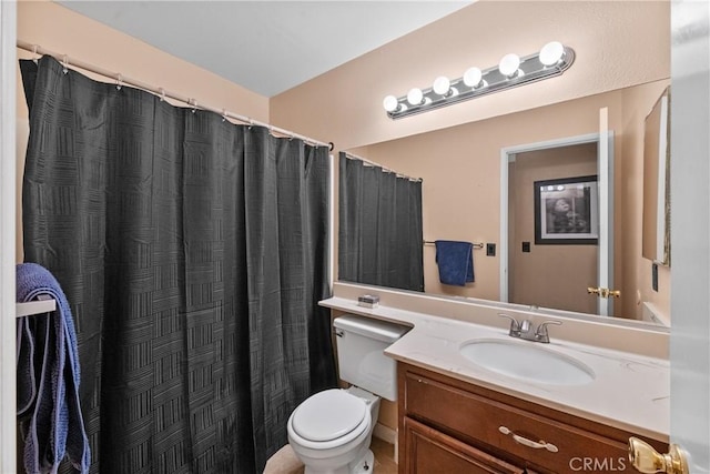 44680 La Paz Rd, Temecula, CA 92592 - full bathroom with a shower with curtain, vanity, and toilet