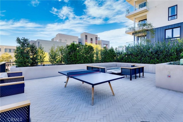 view of patio featuring outdoor lounge area