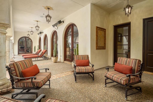 view of patio with french doors