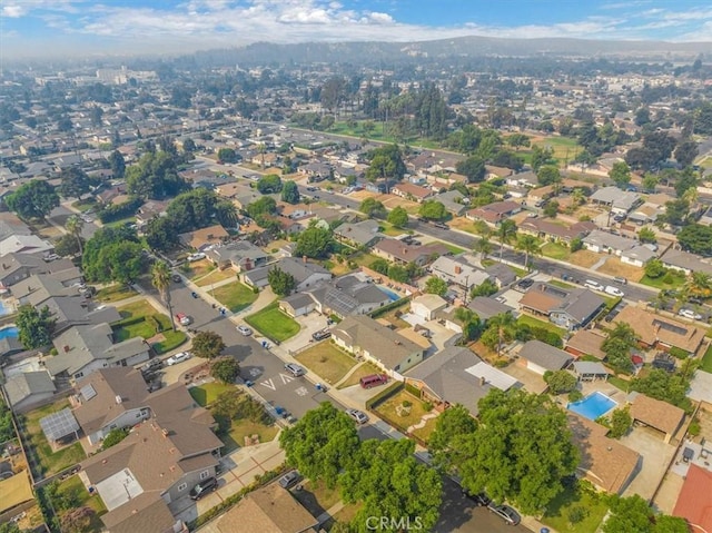 bird's eye view with a residential view