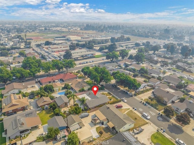 bird's eye view with a residential view