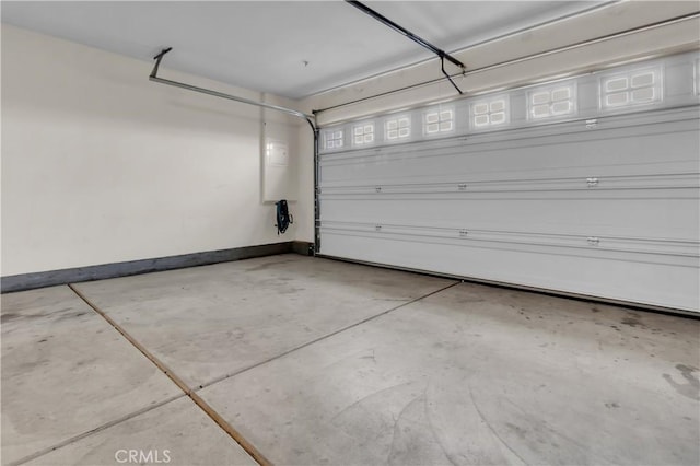 garage with baseboards