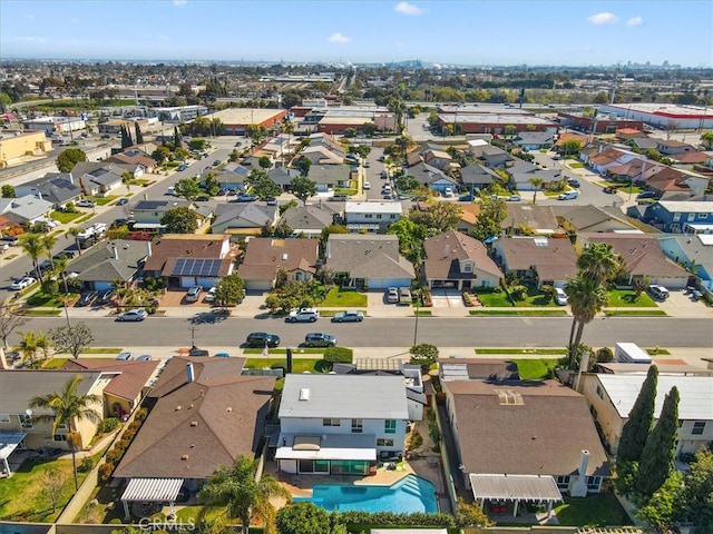 drone / aerial view with a residential view