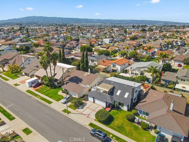 aerial view with a residential view