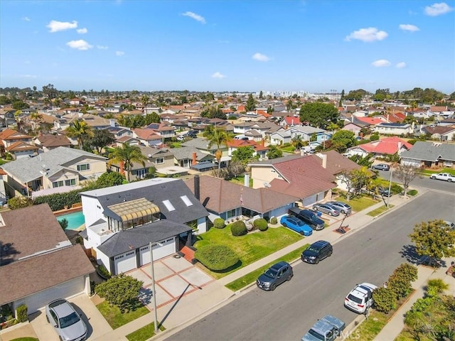 bird's eye view with a residential view