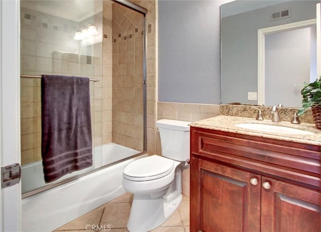 25547 Palermo Way, Yorba Linda, CA 92887 - full bath featuring vanity, tile patterned flooring, and combined bath / shower with glass door